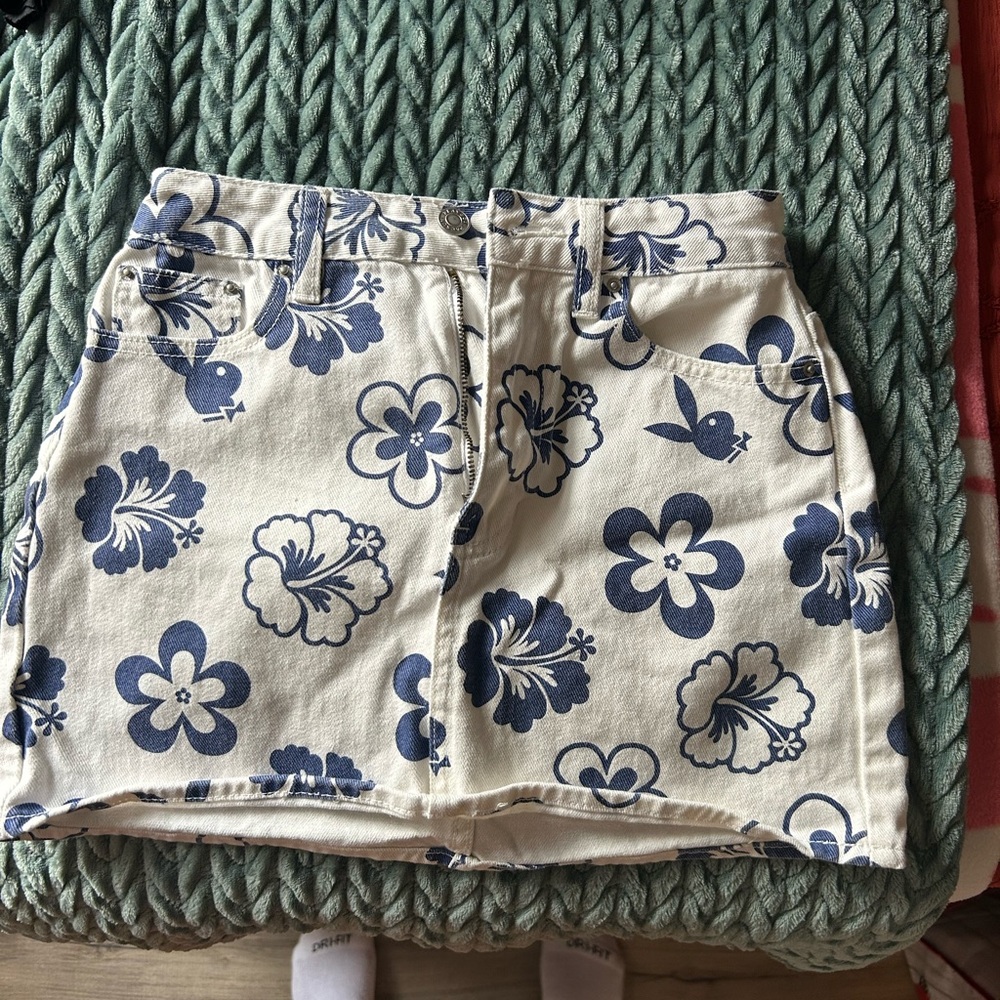 playboy denim mini skirt